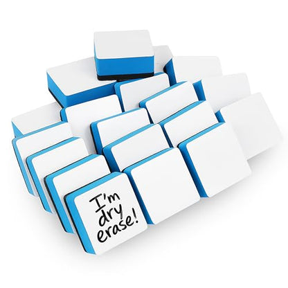 Flipside Products 2" x 2" Dry Erase Eraser Board Buddies, Students and Kids, Whiteboard Erasers, Brainstorming, Flow Charts, Classroom - 24 Pack