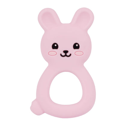 Baby Bunny Teether, Food-Grade Silicone Toy for Infants 3-12 Months, Easy-Grip Chew Toy with Textured Ears for Sensory Exploration, Freezable