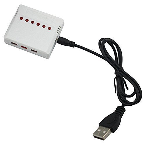 Fytoo 6pcs 3.7v 800mAh Lithium Battery+1pcs 6 in1 Battery Charger+3PS Conversion line for H12C H12 V636 V686 V686G V686J V686K JXD 509G 509V 2.4Gh RC
