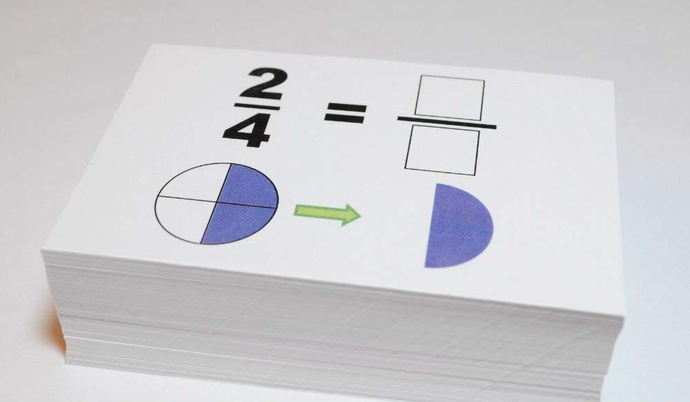 Unbranded New Beginning Graphical Fractions Simplification Math Flash Cards- W/ Pie Charts Best Buy