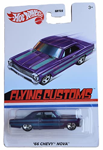 Hot Wheels '66 Chevy Nova, Flying Customs - purple
