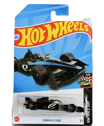 Hot Wheels Formula-E Gen 3 Race Car (Black/Blue), HW Race Day 9/10, New for 2024
