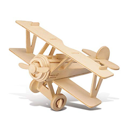 Puzzle 3D Nieuport 17 Airplane Model Puzzle - Wooden Airplane Toy Model Construction Kit, Educational Wooden Airplane Model Kit for Kids and Adults