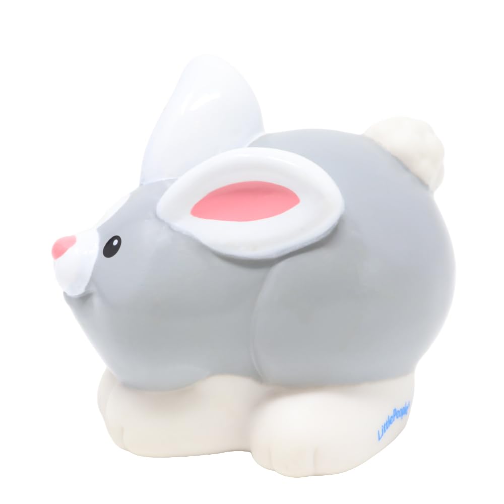 Fisher-Price Replacement Part for Collectible Little People Farm Zoo Easter Playset - Replacement Gray and White Bunny Rabbit