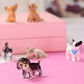 Lynkaye Mini Dog Figures,Resin Dollhouse Animal Figure for Dashboard Decorations,Office Home Desk Decorations,Car Ornament Interior Decors Rearview