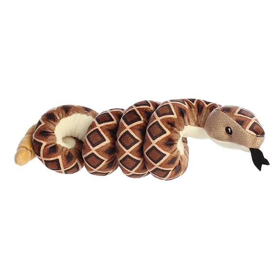Aurora® Playful Snake Wrist Wranglers™ Diamondback Rattlesnake Stuffed Animal - Vibrant Colors for an Eye-Catching Design - Perfect for Kids, Adults