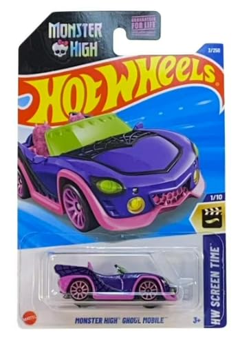 Hot Wheels Monster High Ghoul Mobile Screen Time 1/10 3/250 [Purple & Pink] 1:64 Scale Diecast Toy Vehicle