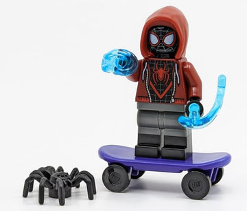 LEGO Super Heroes: Spider-Man Miles Morales Minifigure with Hoodie from Daily Bugle