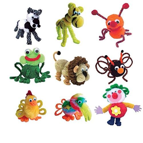Carykon Super Fuzzy Chenille Stems Pipe Cleaners, Pack of 100 (Light Green)