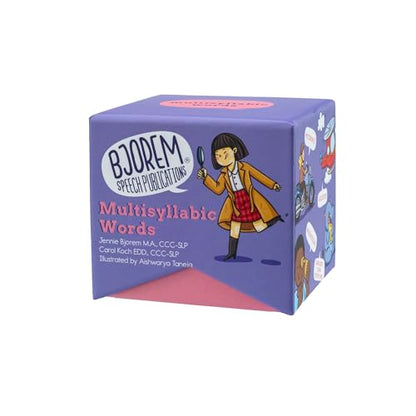 Bjorem Speech® Multisyllabic Words Deck for Speech Therapy - Inclusive, Functional, and Educational Resource Autism, Childhood Apraxia of Speech