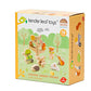 Tender Leaf Toys - Stacking Garden Friends - 14 Pcs Wooden Stacking & Balancing Toy & Educational Game with Free Travel Bag