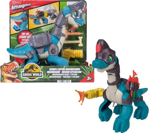 Fisher-Price Imaginext Jurassic World Set with Search and Explore Brachiosaurus with Launcher and Projectiles