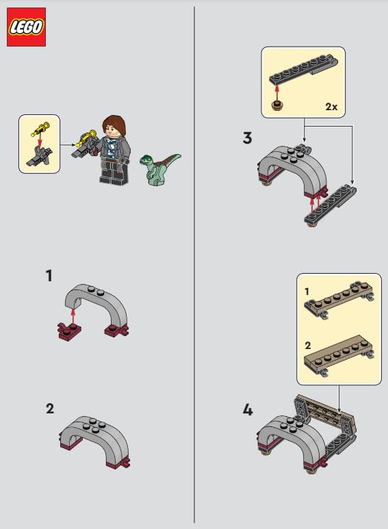 LEGO Jurassic World: Rainn Delacourt Minifigure with Raptor