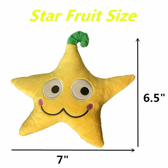Suyudian 3 PCS PVZ Plant and Zombies Plush Plants Sets 1 2 Stuffed Soft Toys Laser Beans, Star Fruit, Citron, PVZ Figure Doll,Great Gifts for Boys