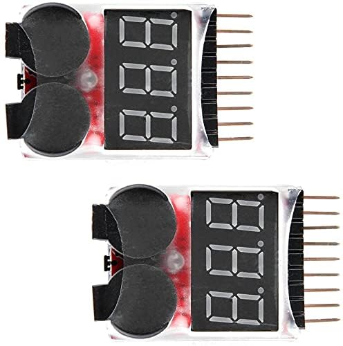 YUNIQUE Germany 2-Piece Buzzer 1S - 8S Lipo Alarm Warner Protection Checker Voltage Buzzer Beeper 1S 2S 3S