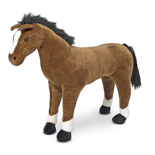 Melissa & Doug Giant Horse - Lifelike Stuffed Animal (Nearly 3 feet Tall)