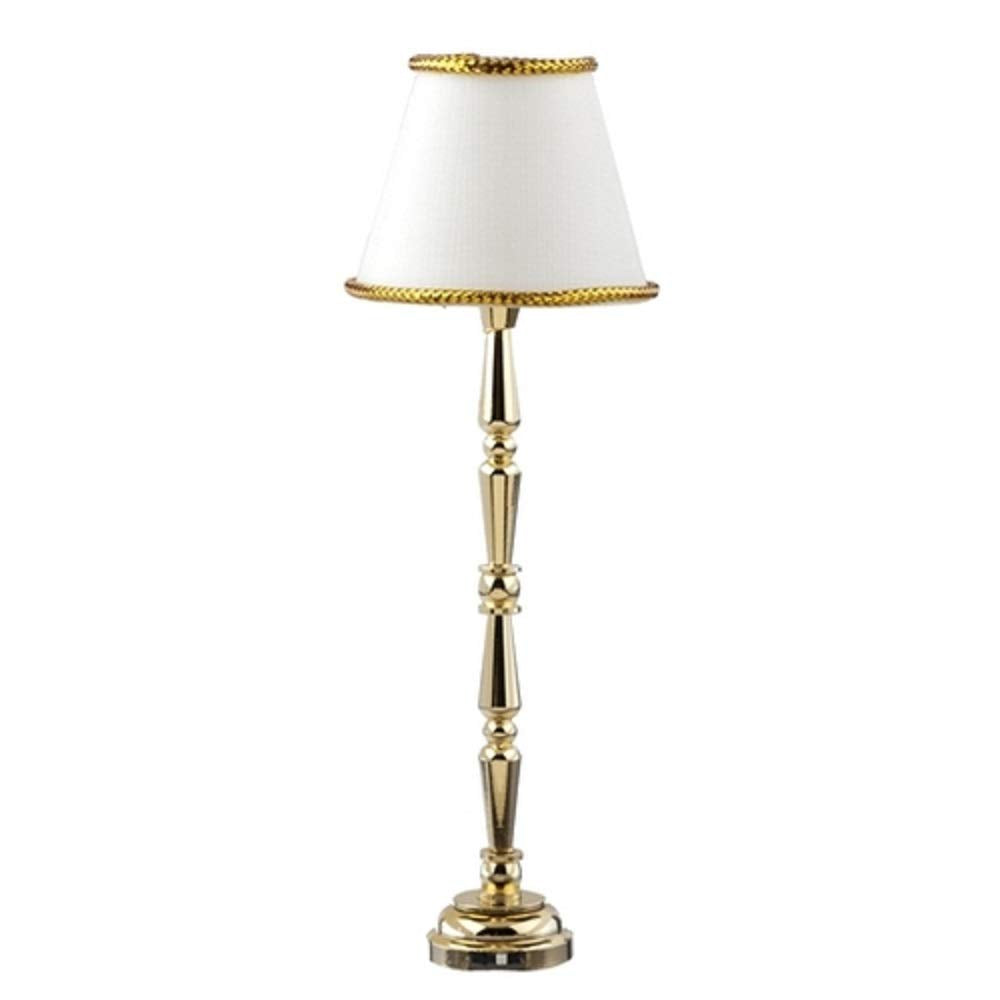 Melody Jane Dolls Houses Dollhouse LED Brass Floor LAMP