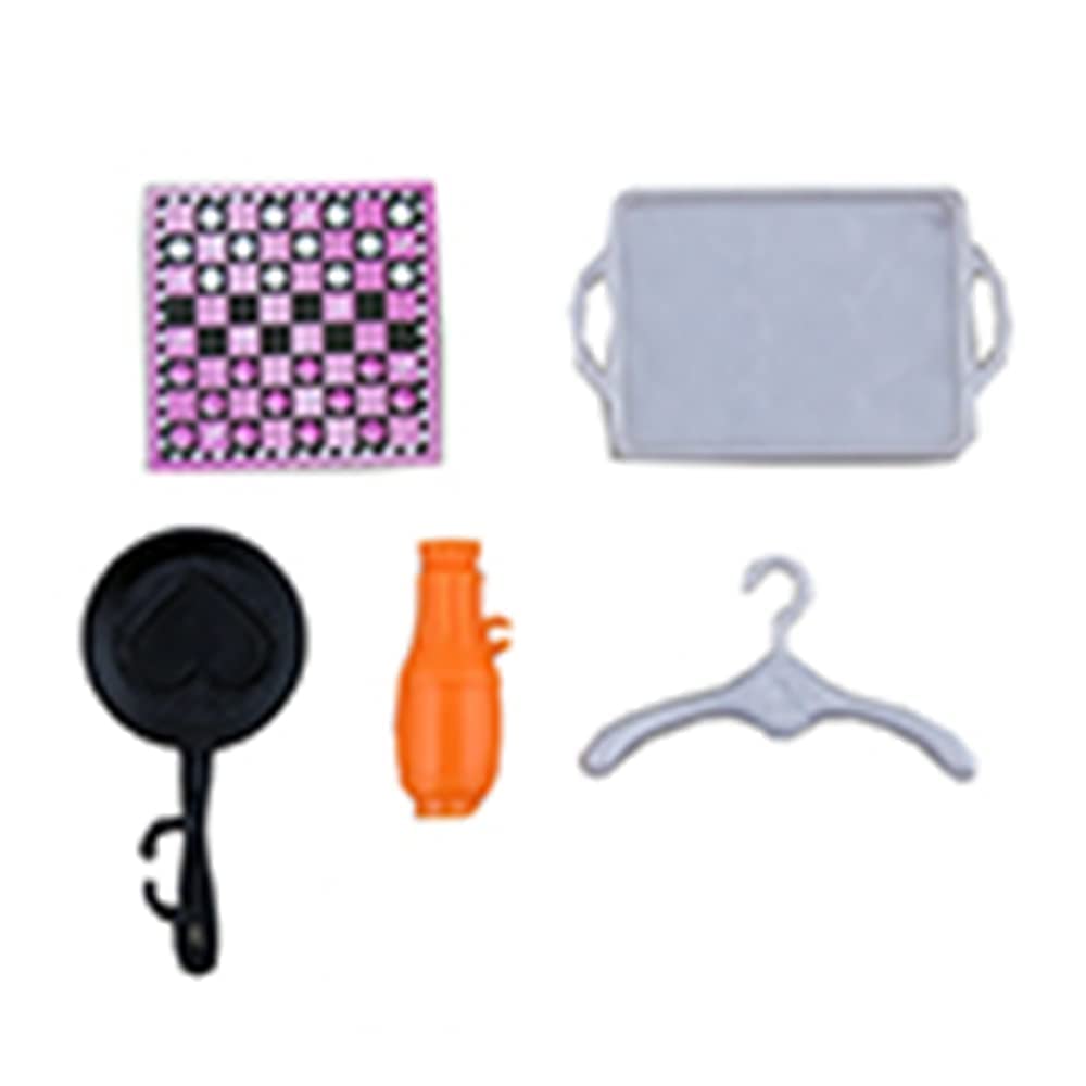 Replacement Parts for Barbie Malibu House Playset - FXG57 ~ Replacement Kitchen Supplies, Hanger and Board Game