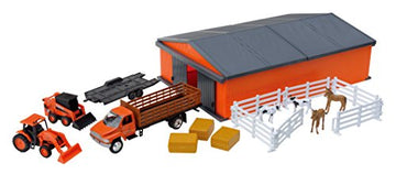 Kubota Farm Vehicles with Machine Shed Set