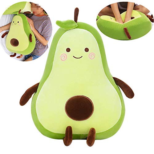 XICHEN 27 Inch Green Large Simulation Avocado Plush Toy Doll Sleeping Pillow - Holiday Warm Gift Plush Toy (Seated)