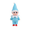 JHBEMAXS Kawaii Mini Baby Elf Dolls Tiny Plush Toys Shelf Decoration for Kids Adults (Blue)