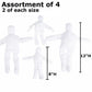 Factory Direct Craft Group of 4 Cloth Doll Body Blank Models - Pre-Stuffed Natural Muslin Doll Bodies for Making Therapy Reiki Energy Dolls, Angels