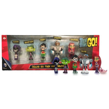 Teen Titans Go Teen Titans Action Figure (6-Pack), 2"