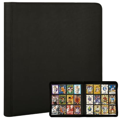 SKYHJK Card Binder-12 Pockets Trading Card Binder for Holding 480 Cards with 20 Two-Sided Pages?Compatible with Game Cards, Comic Trading Collectible
