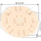 Round Train Hub for Mexican Train Domino Game, Plastic Central Hub Only, 6.375-Inch Round Starter Hub, No Tiles Included