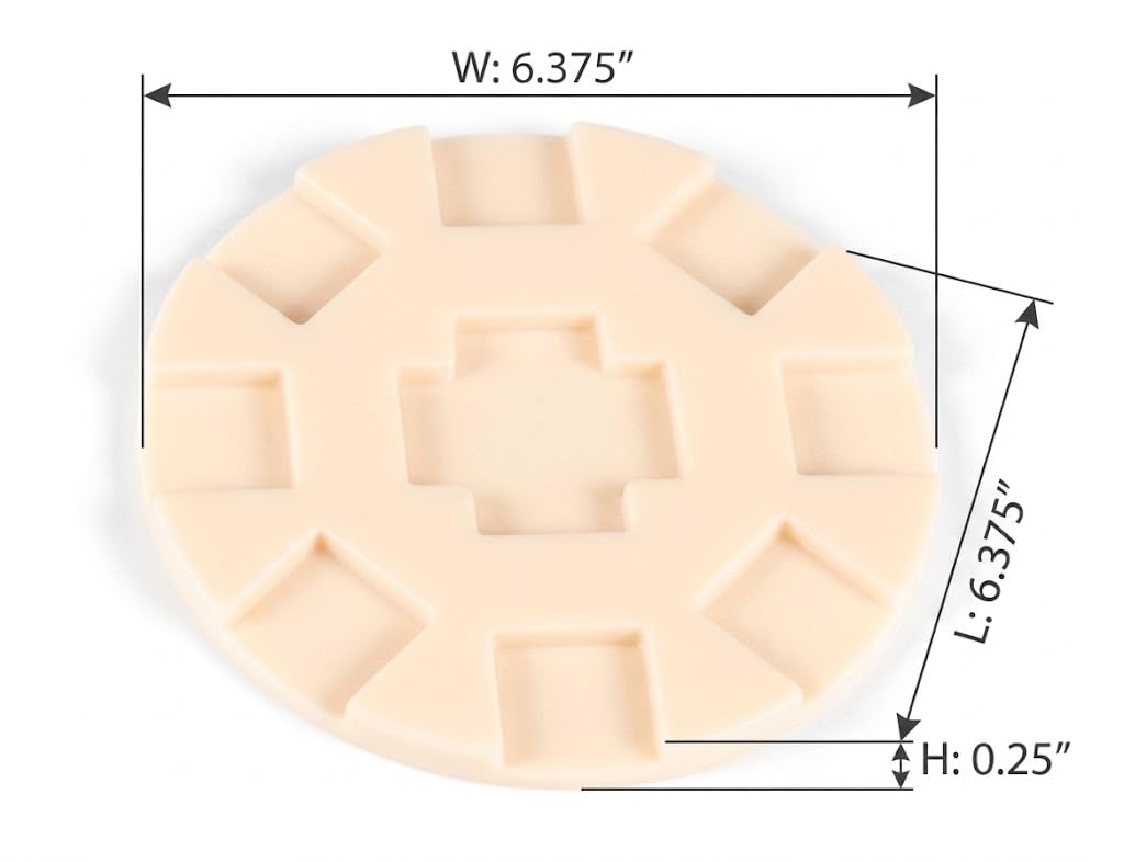 Round Train Hub for Mexican Train Domino Game, Plastic Central Hub Only, 6.375-Inch Round Starter Hub, No Tiles Included