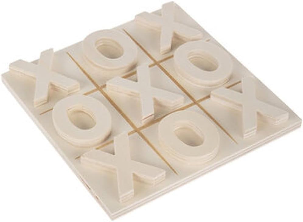 Craft Supply Unpainted Wood Tic Tac Toe Game - 6.7 x 6.7 Inches - Customize Then Play!