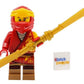 Lego Ninajgo Core: Kai Minifigure with Dual Bladed Gold Sword