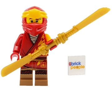 Lego Ninajgo Core: Kai Minifigure with Dual Bladed Gold Sword