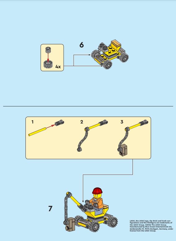 LEGO City: Construction Worker Minifigure with Small Crane