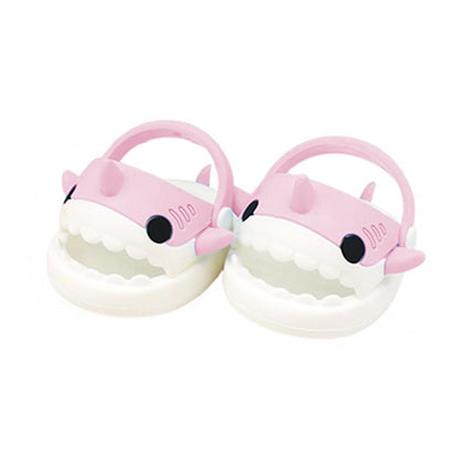niannyyhouse 20cm Plush Doll Shark Shoes Sandals Slippers 8in Soft Stuffed Plush Toy Accessories Dress Up (Pink)