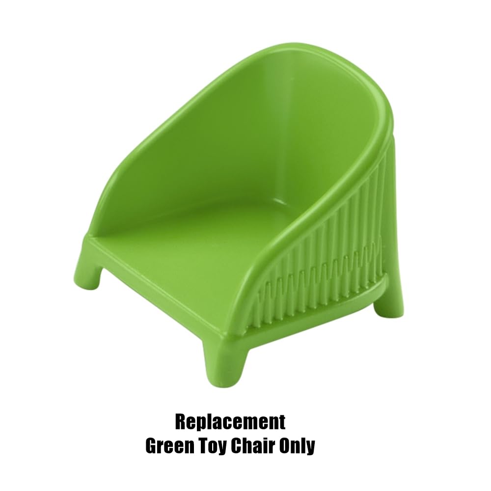 Mattel Replacement Part for Fisher-Price Little People Playset - HMK85 ~ Green Chair ~ Inspired by Barbie Doll Little-People Dollhouse ~ Works Great