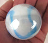 Big Game Toys~Toe Breaker 50mm (2") Bright Sky w/Stand White/Purple/Blue Marbles Glass Ball Huge Swirl