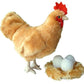 Adore 12" Penny the Hen Chicken with Eggs and Nest Stuffed Animal Plush Toy