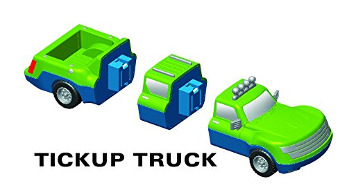 POPULAR PLAYTHINGS Magnetic Vehicles for Toddlers 1-3, Mix or Match Car Toys, Set of 4 Gift for Kids - Vehicles 2