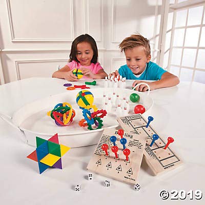 Fun Express Wooden Board Games Set 12 Pack - Classic Travel Games for Kids & Adults | Mini Peg Board Games, Checkers & Tic Tac Toe | Portable Family