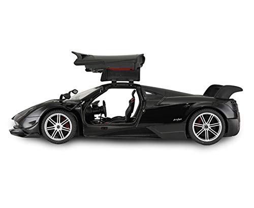 AMPERSAND SHOPS RC Luxury Super Sports Car Pagani Huayra Black Replica 1:14 Scale Full Function Remote Control with Working Headlights and Taillights