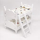 SXFSE Loft Bed, 1:12 Wooden Dollhouse Miniature Furniture Decor Bunk Bed with Ladder, Bedroom Set Play Toy