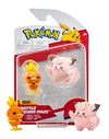 Pokemon Torchic Clefairy Battle Feature 2 Figure Set Action Ready