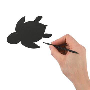 Fun Express Sea Life Magic Scratch Shapes - VBS Vacation Bible School Supplies/Decor - Crafts for Kids and Fun Home Activities