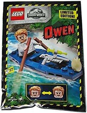 LEGO Jurassic World: Owen Minifigure with Kayak and Raptor Egg