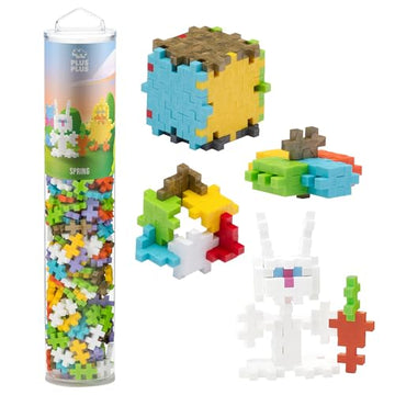 Plus Plus Easter Mix Tube - Mini Interlocking Building Blocks Set, Stem Toys for Kids - Sensory Bin Fillers / Math Manipulatives Classroom Must Haves