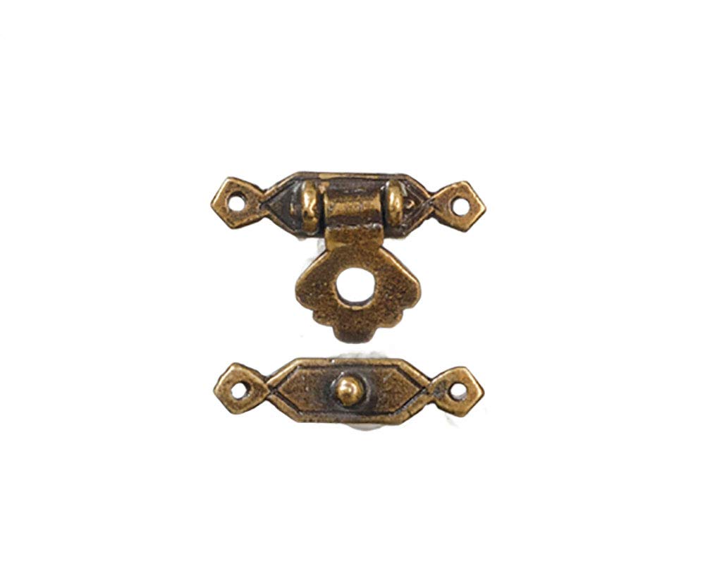 Melody Jane Dollhouse Trunk Lock Antique Brass Miniature 1:12 Door Furniture