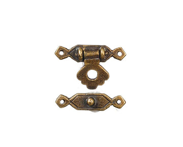 Melody Jane Dollhouse Trunk Lock Antique Brass Miniature 1:12 Door Furniture