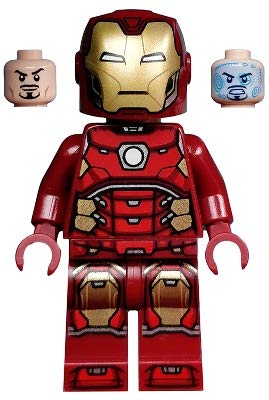 LEGO Superheroes: Iron Man Silver Hexagon on Chest and Power Blasts