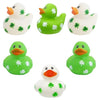 6-Count St. Patrick's Rubber Duck Toy Duckies Shamrock designfor Kids, Bath Birthday Gifts Baby Showers Summer Beach and Pool Activity, 2" (6-Pack)
